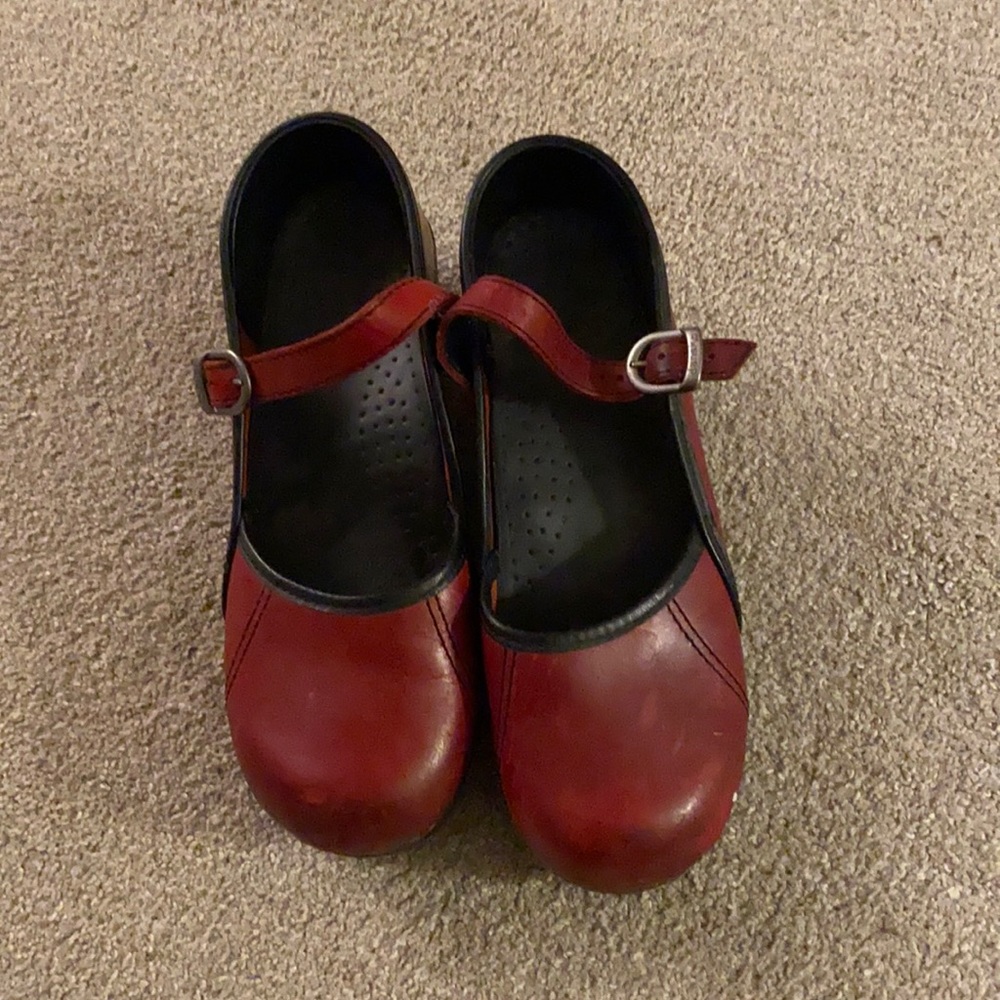 Red Dansko Clogs 37
